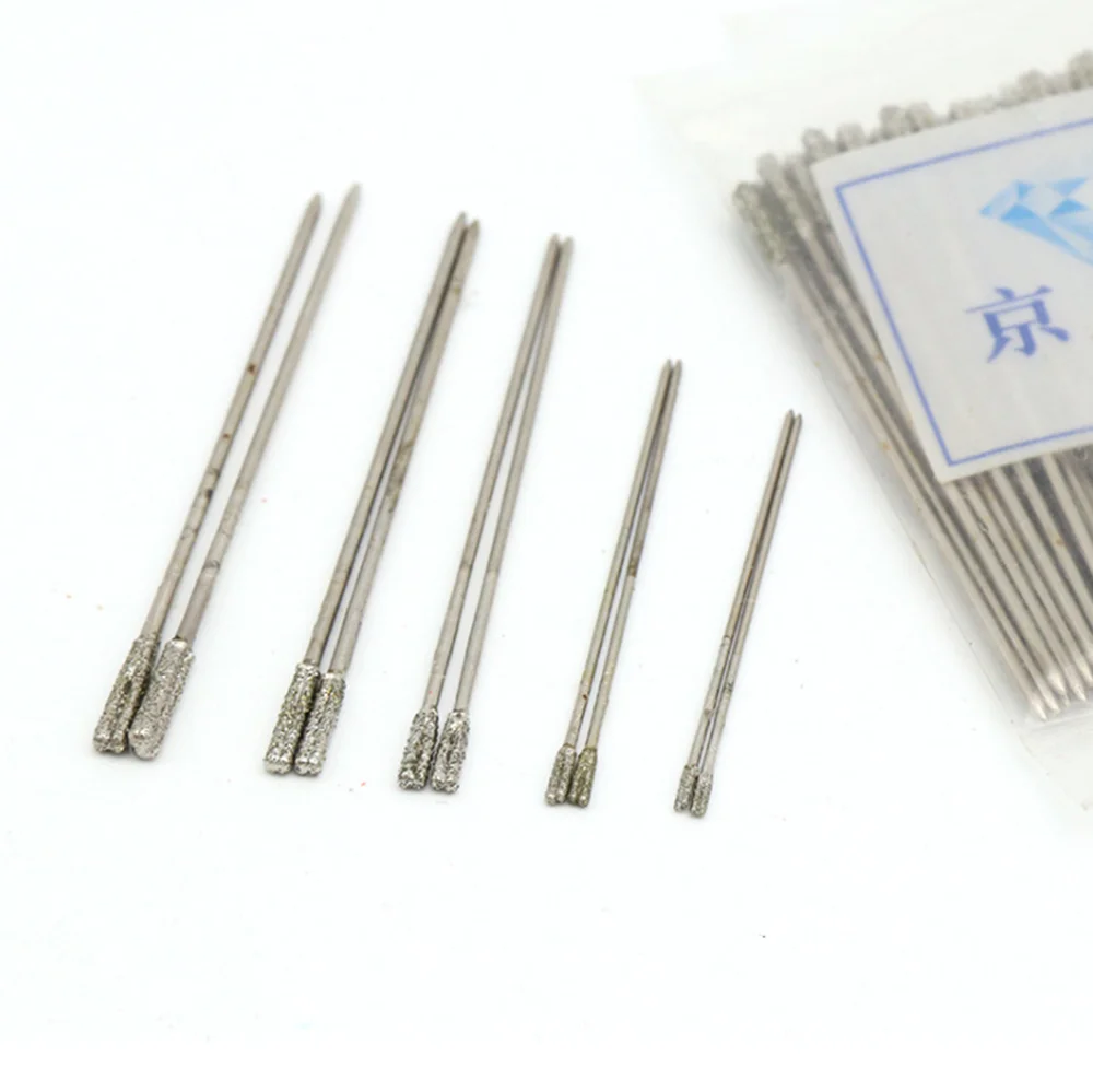 5/10/20pcs 1mm - 2.2mm Diamond Coated Tipped Drill Bits for Tile Glass Jewellery Hole Saw