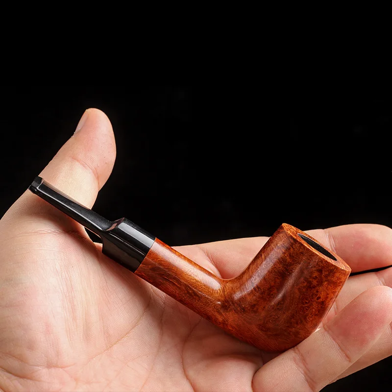 Handmade Bruyere Smoking Pipes Tobacco Pipe 9mm Filter Wooden Pipe Detachable Portable Solid Wood Straight Pipe