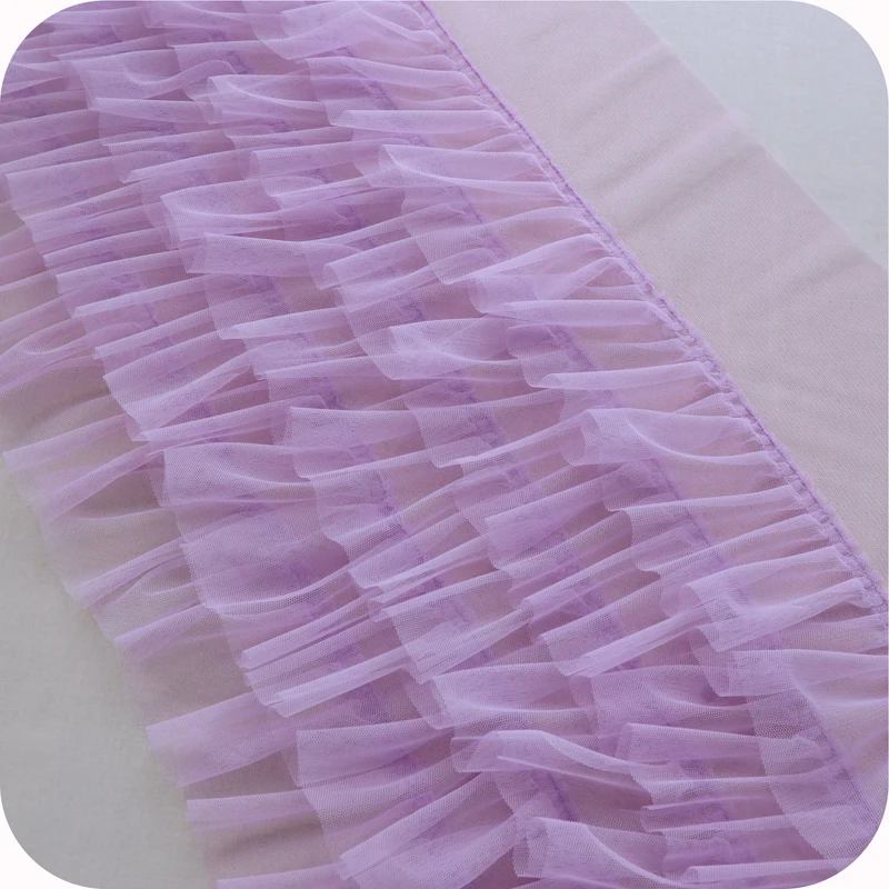 35cm Wide Five Layer Body Pleated Corrugated Lace Elastic Folded Material Ribbon Wedding Dress Collar Edge Trim Sewing Supplies