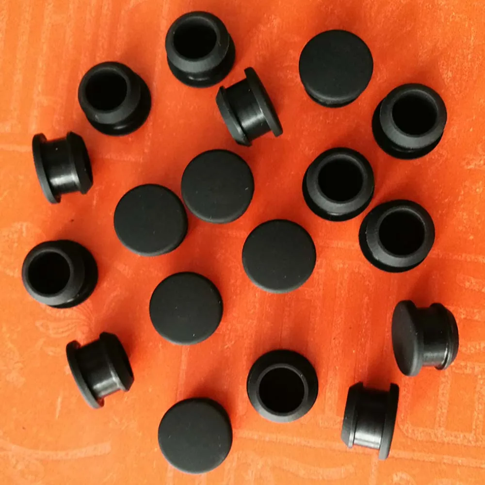 

4/10/20/50/100PCS 2.5mm-14mm Black Solid Silicone Rubber Caps T Type Plug Cover Snap-on Gasket Blanking End Seal Stopper