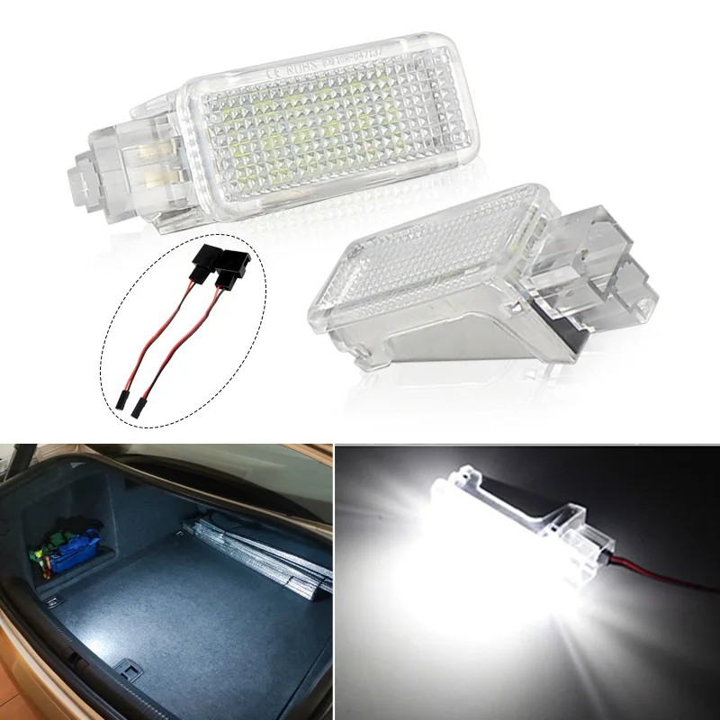 

2Pc LED Footwell Light Compartment Luggage Glove Box Lamps For VW Golf Polo Passat Tiguan Jetta Caddy