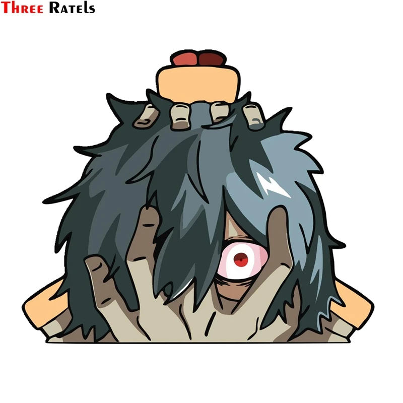 Three Ratels FC196 TOMURA SHIGARAKI PEEKING 3D Car Styling Funny Car Sticker Whole Body Cover For Auto Car Accessories