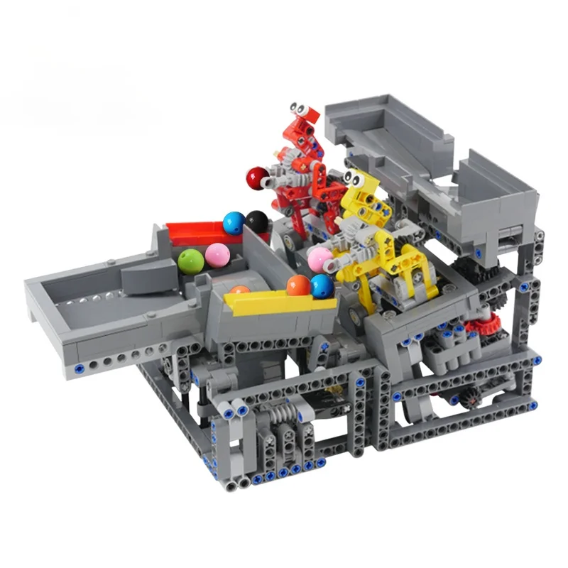 Moc Christmas Gift DIY Creative Fun Mechanical Ball Grabbing Assembly Line Robot Building Blocks Toys Model Christmas Gifts