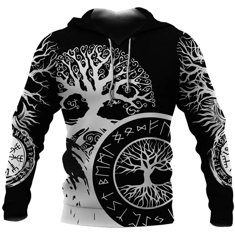 

New 3D Printing Viking Fashion Men Women Tracksuits Crewneck Hoodies Plus Size S-7XL Harajuku