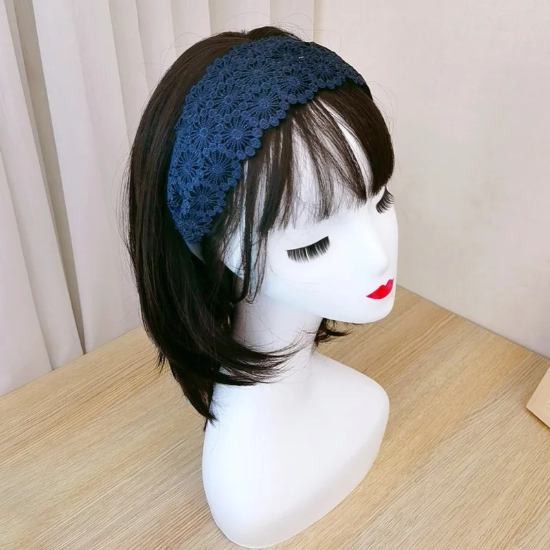 Spitze Haar Hoop Breite Edgel Diademas Erschüttert Haar Sonnenblume mit Zähne Mode Anti-slip Stirnband Haar Zubehör für Frauen – Detail 6