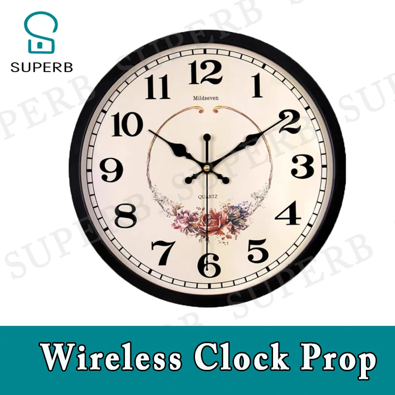 

Escape game wireless clock Prop Escape Room Real Life Stir clock in correct time to unlock takagism game clock prop escape room