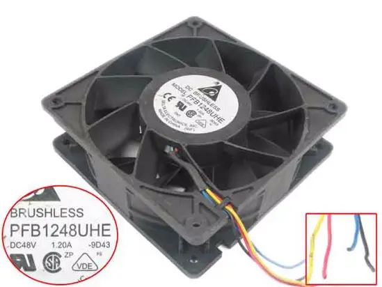 

Delta Electronics PFB1248UHE 9D43 DC 48V 1.20A 120x120x38mm Server Cooling Fan