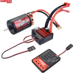 Surpass Hobby Waterproof 5-Slot 550 10T 12T 16T 20T Brushed Motor w/80A ESC + Programe Card for 1/10 RC Car