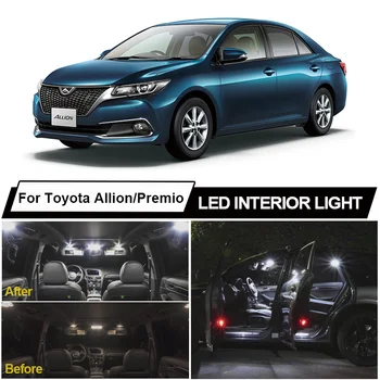 White Canbus Car LED interior Bulbs Dome Map Roof Light Kit For Toyota Allion Premio T24 T26 240 260 T240 T260 2001-2017