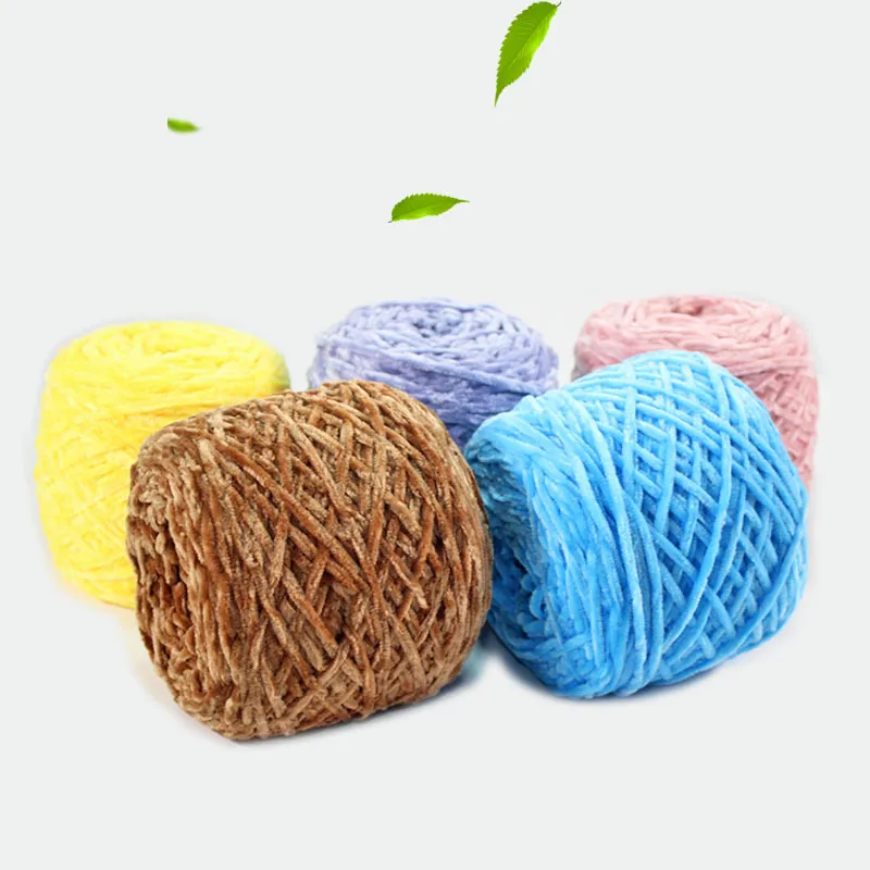 

230G Pleuche Large Group Glossy Velvet Coarse Yarn Hand-Woven Men's Clothing Scarf Blanket Line Hook Slipper Line