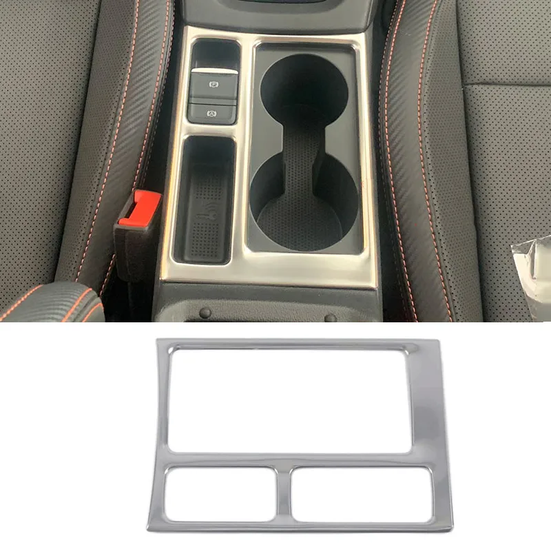 Car Cup Holder Cover Panel Interior Moudings Stainless Steel Frame Trim Sticker Decoration For Skoda Octavia Pro A8 2021 2022