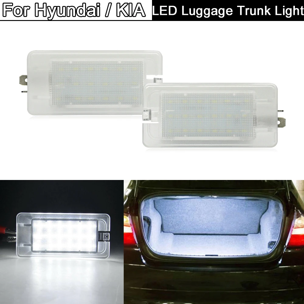 2 pezzi LED bianco vano bagagli luci bagagliaio bagagli vano portaoggetti lampada per Hyundai Accent Elantra Equus per Kia Rio Forte Amanti