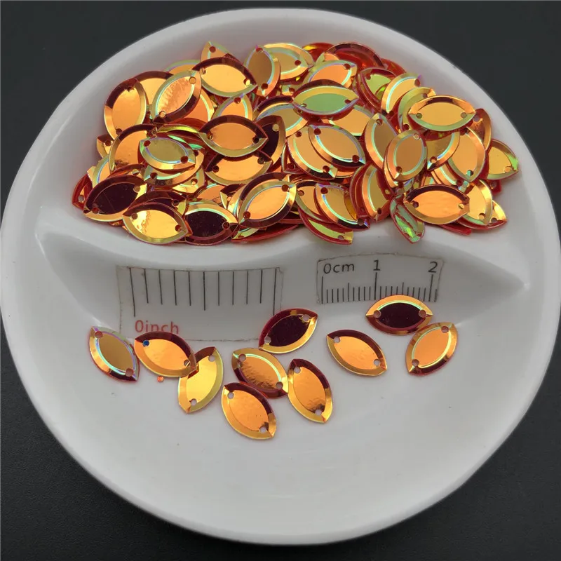 7*12/ 6*13/ 5*9mm Oval Horse Eyes Shape Loose Sequins Paillettes Sewing,Wedding Craft,Women Kids DIY Garment Accessory Wholesale