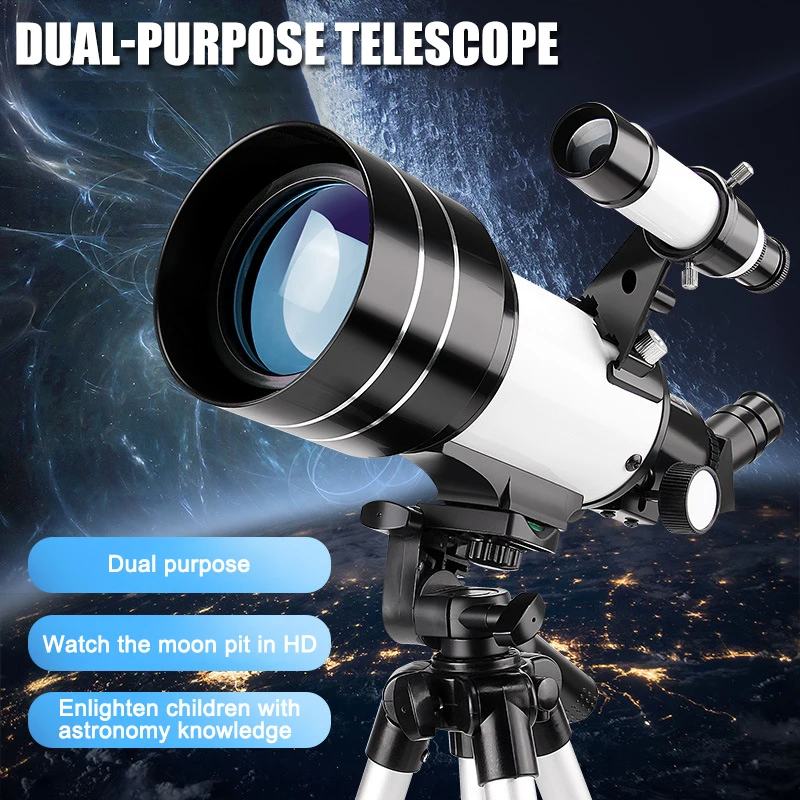 

Aperture Astronomical Telescope with Tripod, Camping and Stargazing Binocolo Cannocchiale, Adults and Kids, HD, 70mm