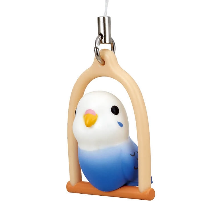 Mini Papegaai Op Ring Gashapon Speelgoed Grasparkiet Valkparkiet Leuke Q Versie Action Figure Model Ornament Speelgoed Telefoon Charmes