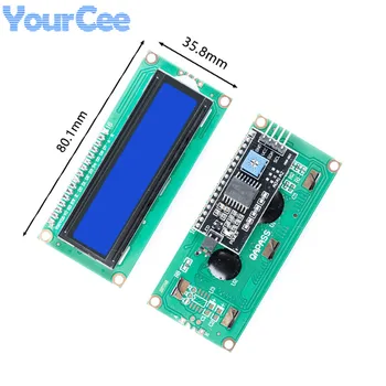 LCD1602 1602A 1602 LCD1602A LCD-Display-Modul Blaue Adapterplatte IIC/I2C 2,5 V-6 V
