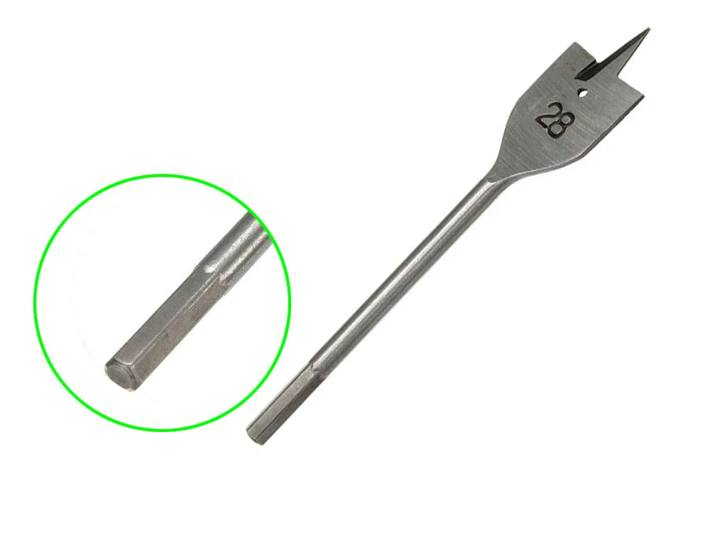 High quality 10pcs woodworking drill round hexagonal handle opener set flat bit