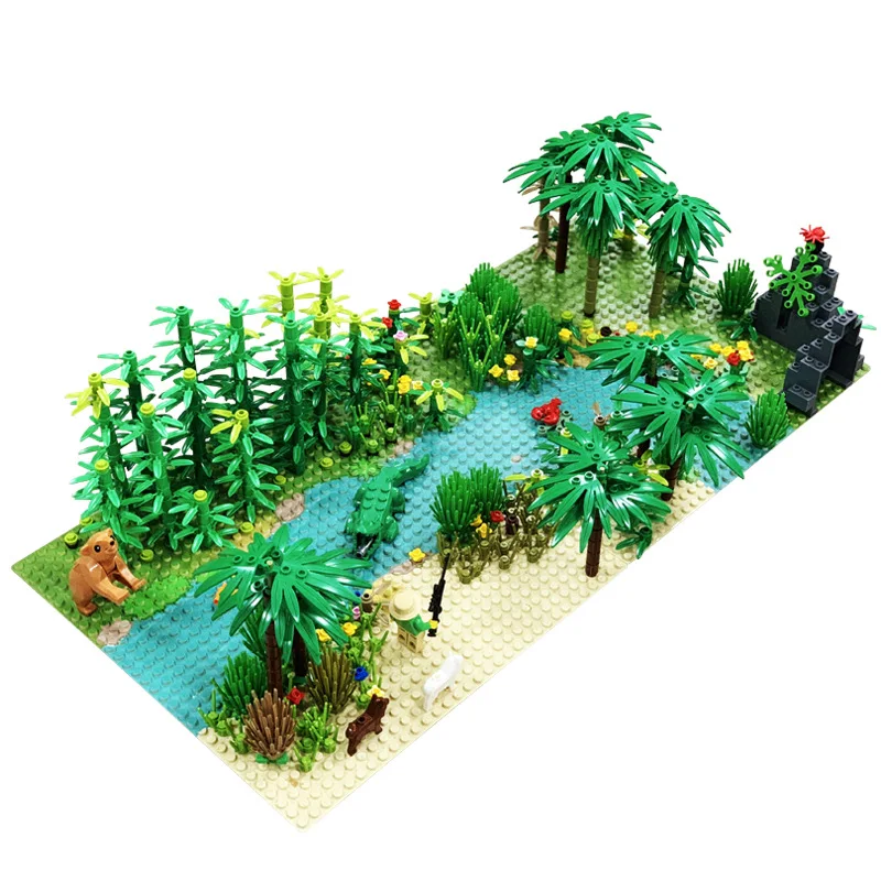 Tropical Rainforest with Baseplate Hylaea Accessory Bricklink MOC Euhylacion Building Block Assembles Particles Brickset