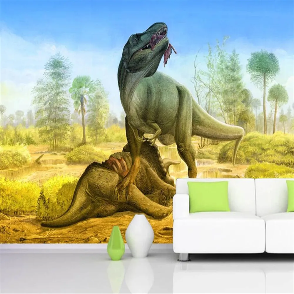 

Milofi professional custom 3D wallpaper mural dinosaur background wall decoration painting wallpaper