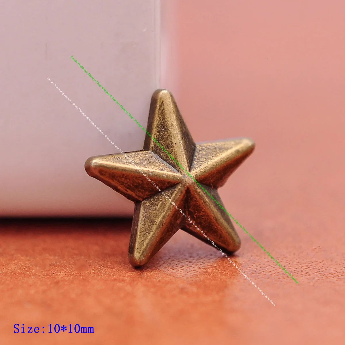 30Pc Western Retro Brass Metal Star Fasteners Stud Rivet Spikes Concho for Shoes Belt Leathercraft Bracelet  Devor Rivetback