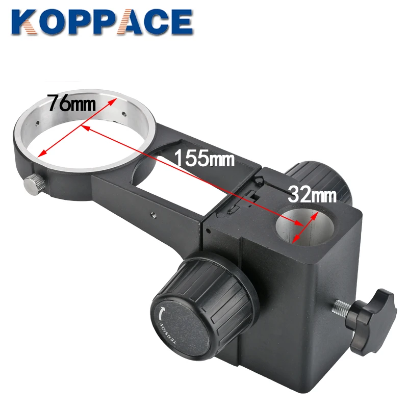 

KOPPACE KP-A1 Black Stereo Microscope Focusing Bracket Lens Diameter 76mm Microscope Focusing Rack 32mm Column Diameter