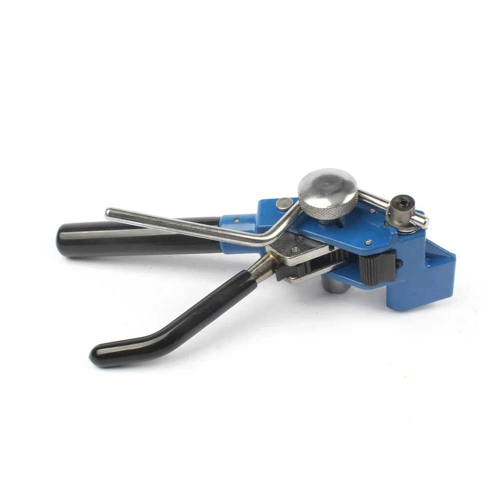 Stainless Steel Cable Tie Gun Stainless Steel Zip Cable Tie plier bundle tool for width 4.6-19mm thickness 025-0.76 mm Blue