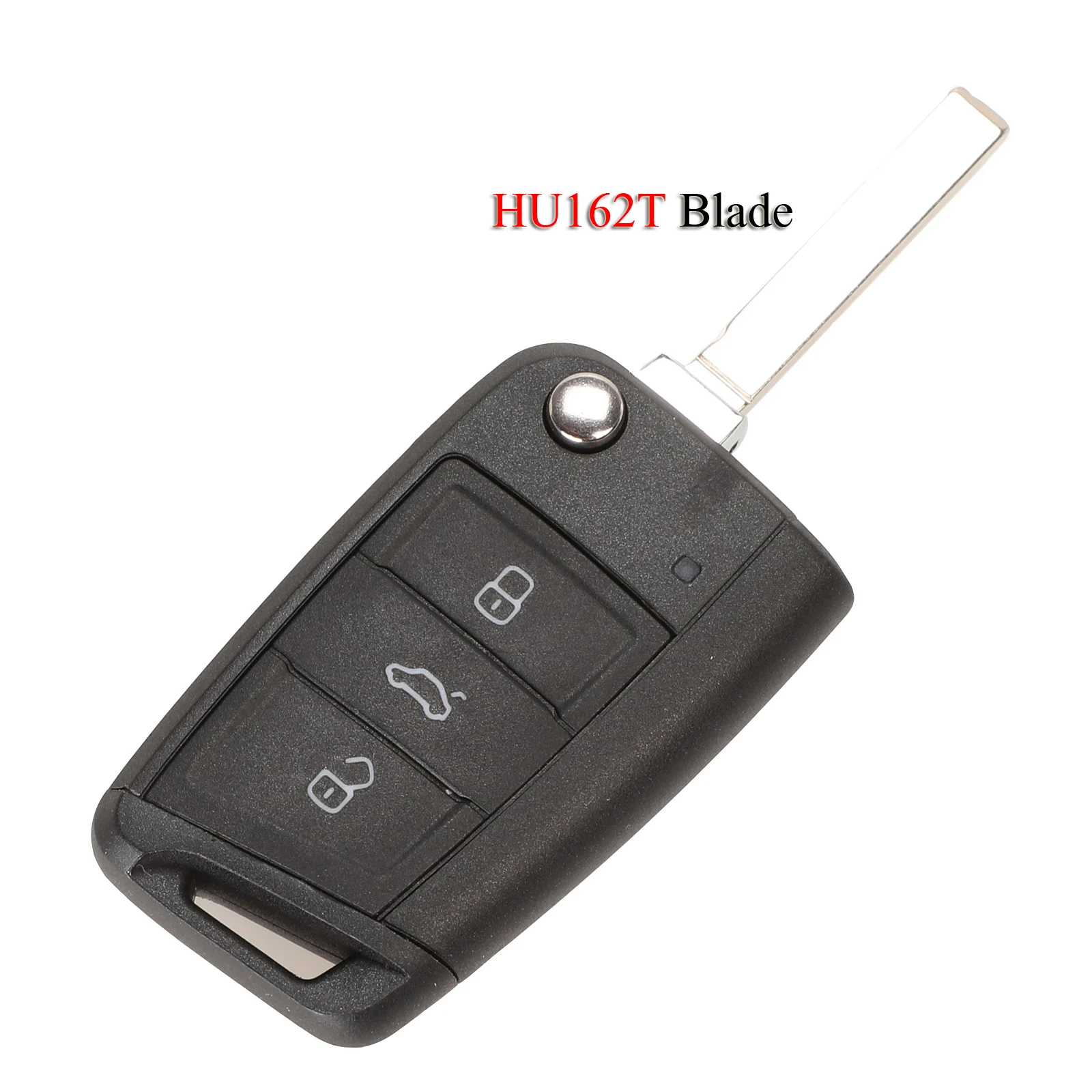 Jingyuqin Fernbedienung Auto Schlüssel Fall Shell Für Volkswagen VW Golf 7 Käfer Jetta Bora Passat Polo Tiguan 3 Taste Chrom HU66 HU162T