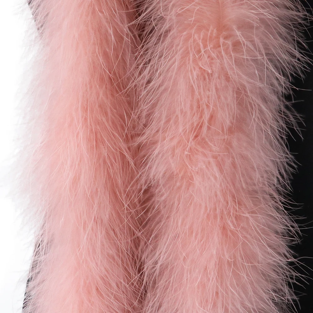 

2 Meters Turkey Marabou Feathers Boa 22 Grams Dyed Fluffy Plumes For Crafts Wedding Clothes Decoration Accessories Sewing Dress