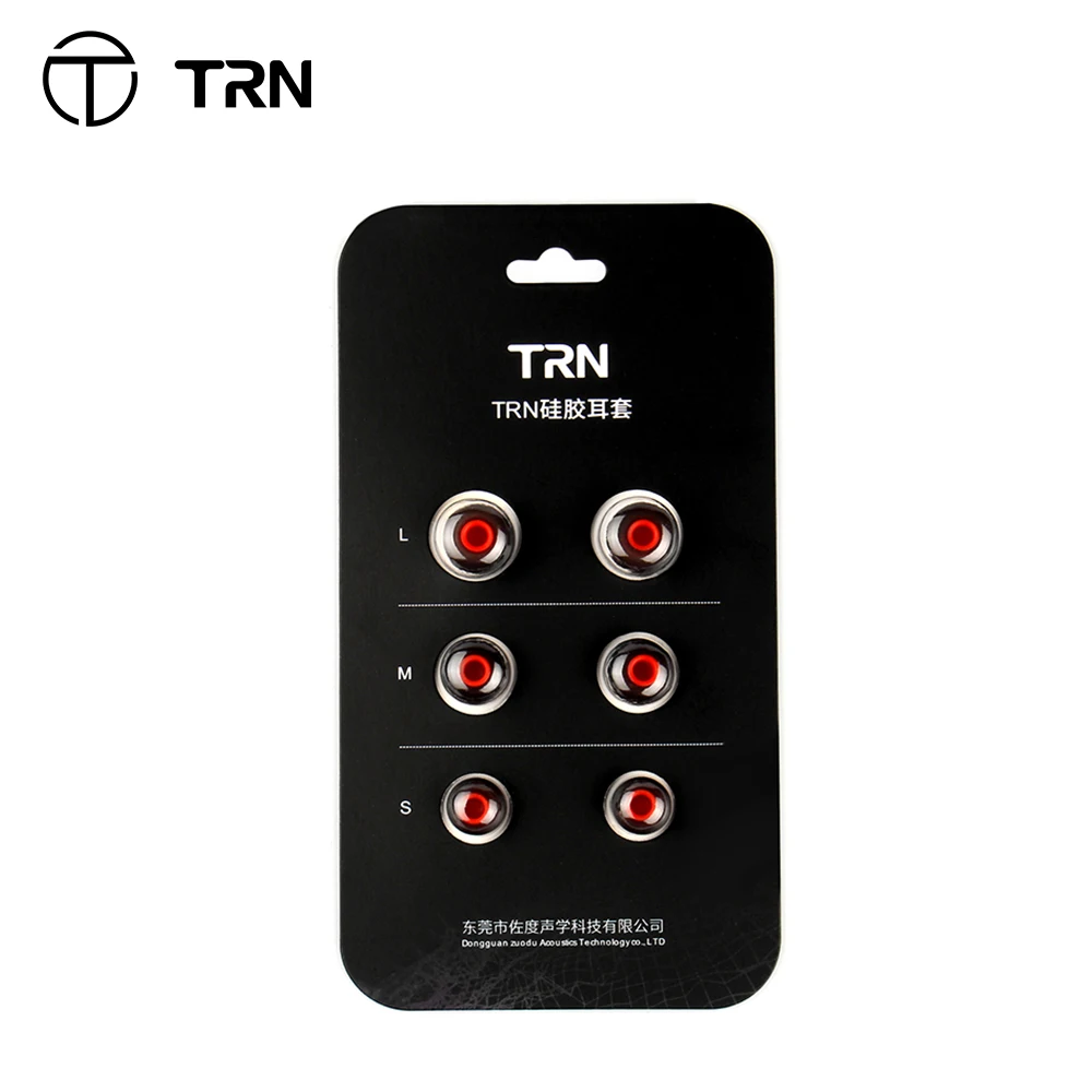 TRN 3 Pairs(6pcs) L M S In Ear Tips Earbuds Earphone Silicone Eartips/Ear Sleeve/Ear Tip/Earbud For EMA BAX Kirin V90 TN VX PRO