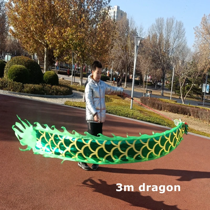 Kid 3M 5m Dragon Dance Ribbon Props Costume Dance Child Outdoor Sports Fitness  Square Halloween Carnival Funny Toys  Activities