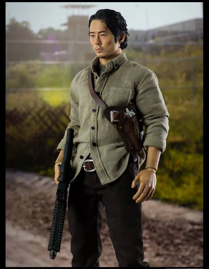 Figure da collezione in scala 1/6 12 "Action Figure Doll Steven Yeun Walking Dead tops modello in plastica giocattoli regalo