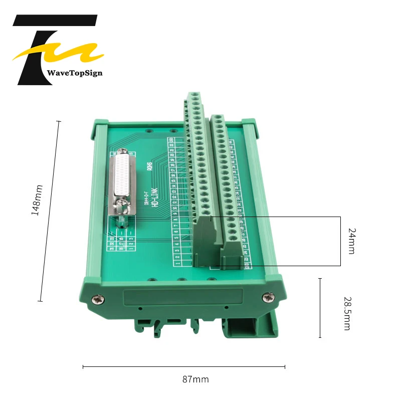 WaveTopSign B2 ASDBCNDS0044 Servo Motor Termianl Board CN1 Connector I/O 44 Pin  DB44 Transfer Board  solder-free adapter board