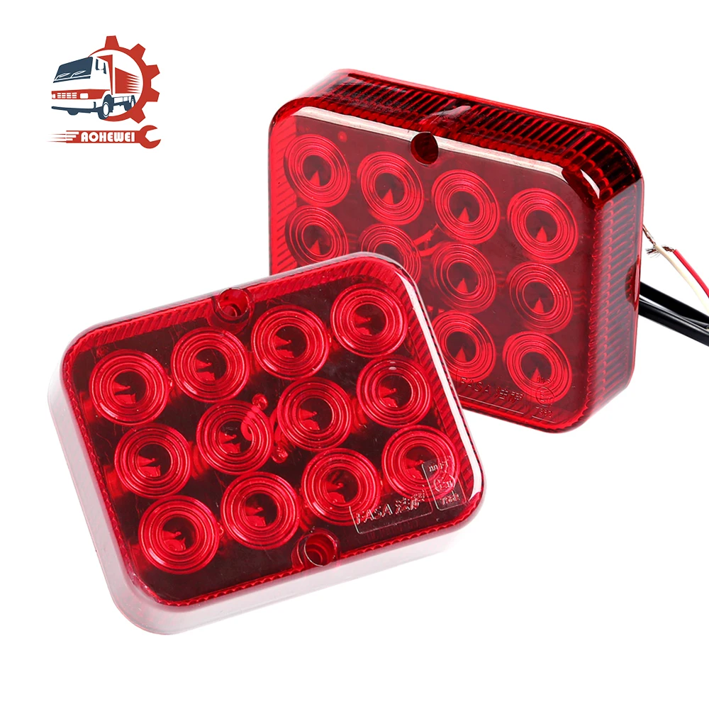 AOHEWEI 1 PC Waterproof Trailer Fog Light for Truck Boat Caravan Driving Tail Rear Lamps Safety Warning Lantern 12 LED Chips