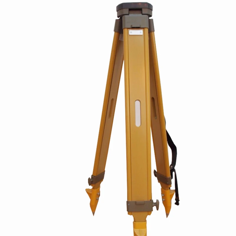 Flat Head Screw Lock Heavy Duty wooden Tripod For Total station