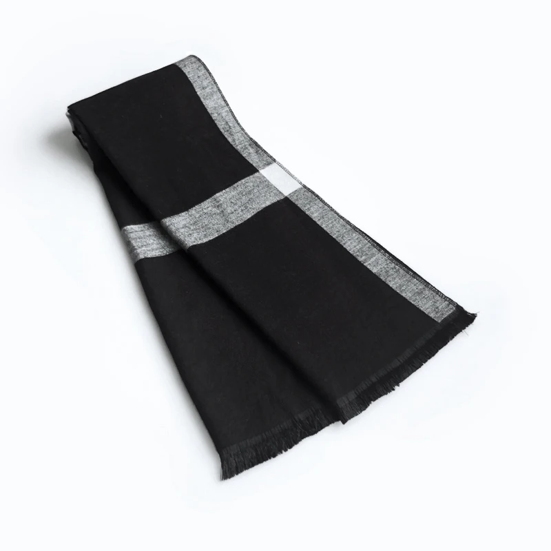 Foulard à Carreaux en Cachemire pour Homme, Design de Luxe, Châle Chaud, Décontracté, à la Mode, pour l'Hiver