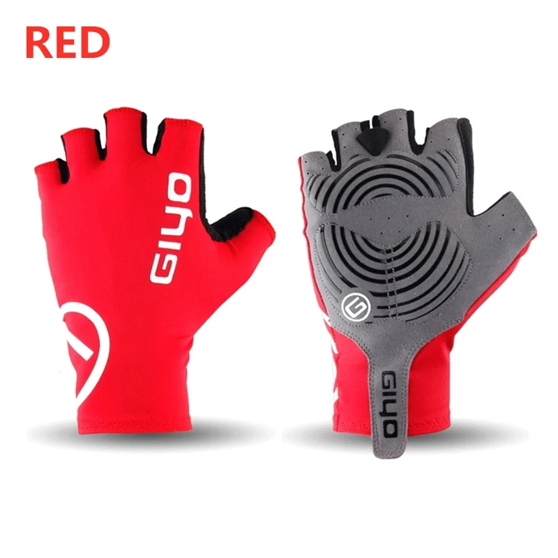 Tela de toque giyo longo meio dedos gel bicicleta esportiva luvas de ciclismo mtb bicicleta de estrada luvas de corrida de equitação mulheres homens luvas de bicicleta