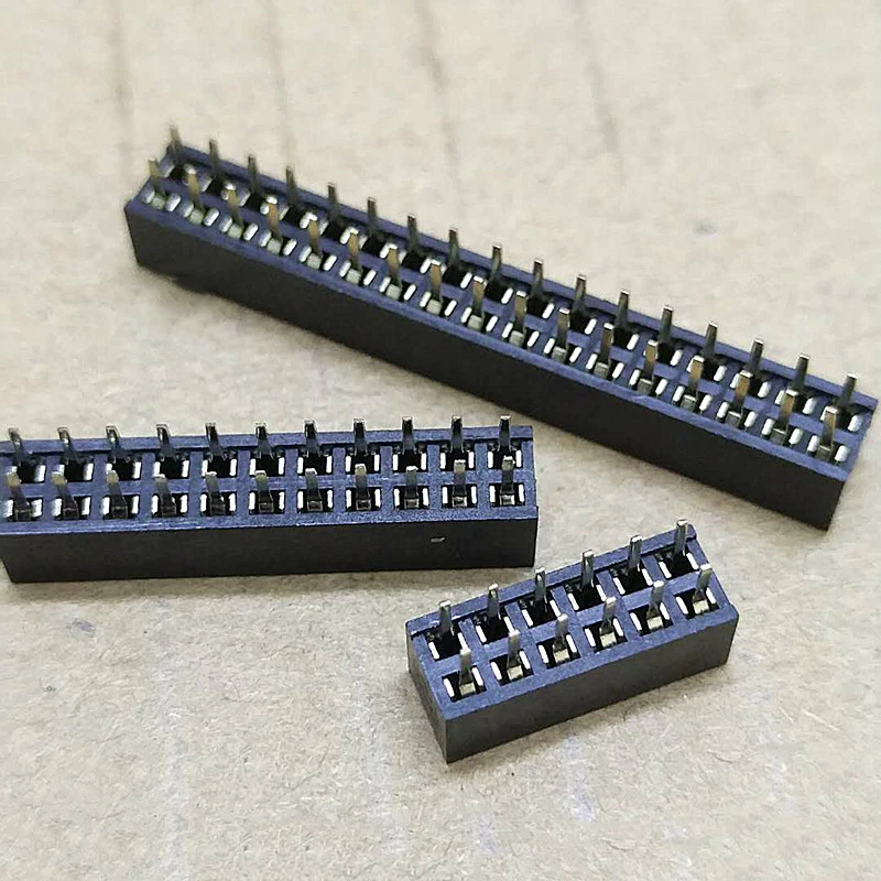 5pcs 2.0mm Double Row Straight Female 2-40P Pin Header Socket Connector 2x2/3/4/5/6/7/8/9/10/12/14/15/16/17/18/20/25/28Pin