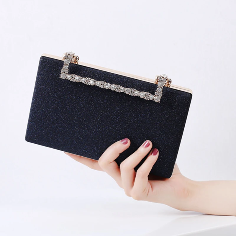 Glitter Wedding Clutch Bag for Women Luxury Diamond Party Evening Bag Chain Shoulder Bag Elegant Clutch Purse and Handbag ZD1904