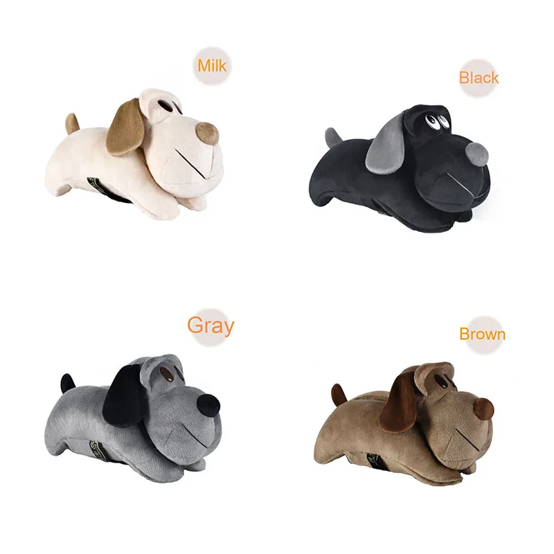 Universal Car Tissue Box Plush Doll Cartoon Animals Dog Napkin Holder on Armrest Headrest Car Accessories for Auto Home Decor