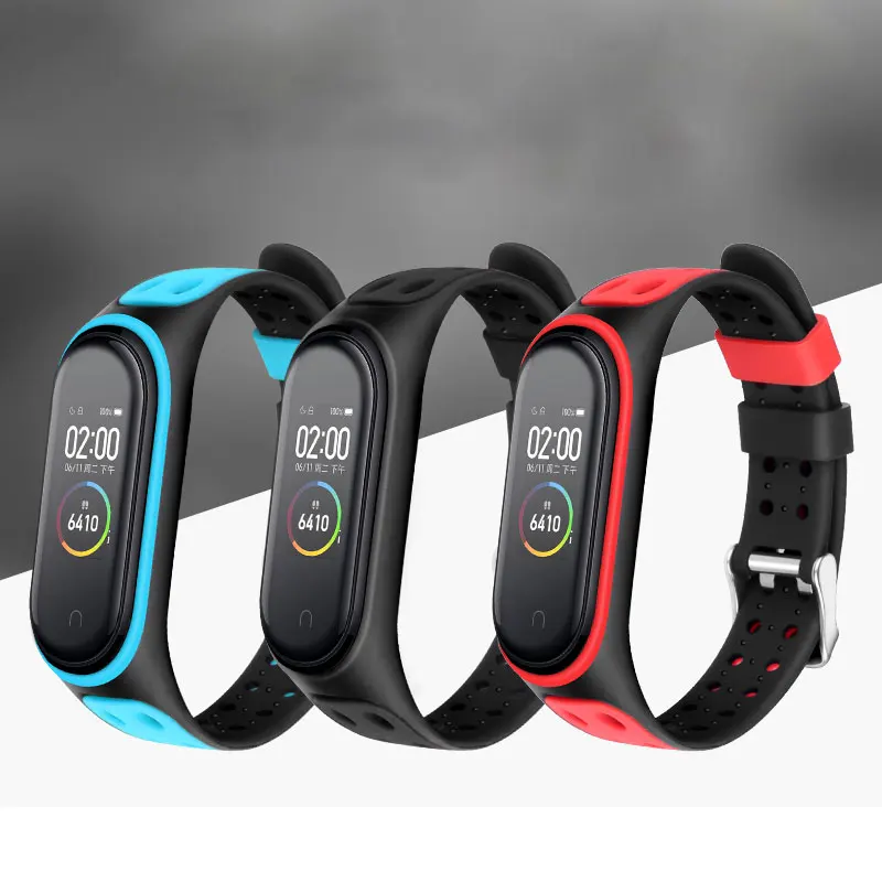 Silicone Smart watchband for xiaomi mi band 7 6 5 4 Wristband Mi band  replacement belt correa for XIOmi mi band 3 4 5 bracelet