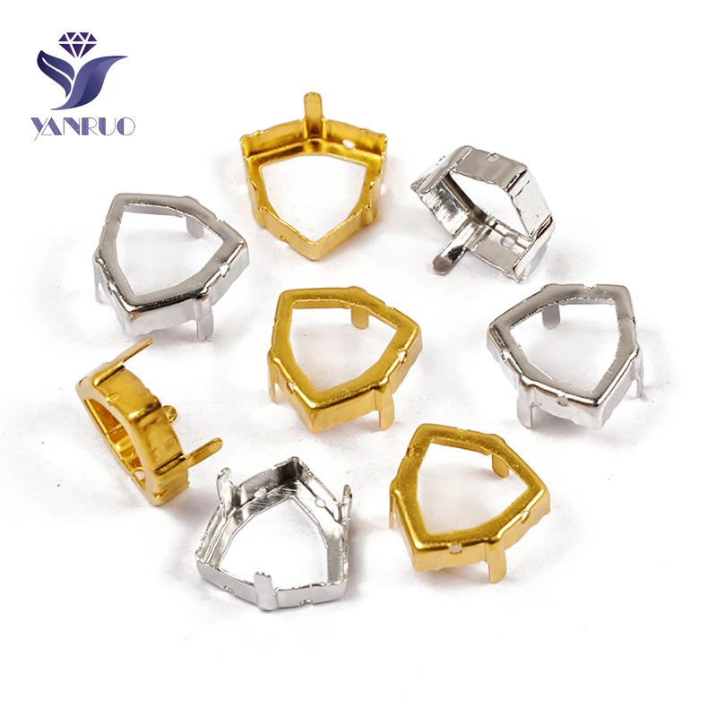 YANRUO 4706 Trilliant Claw Settings Metal Gold And Silver Strass Crafts Stones Crystal Rhinestones For Decoration