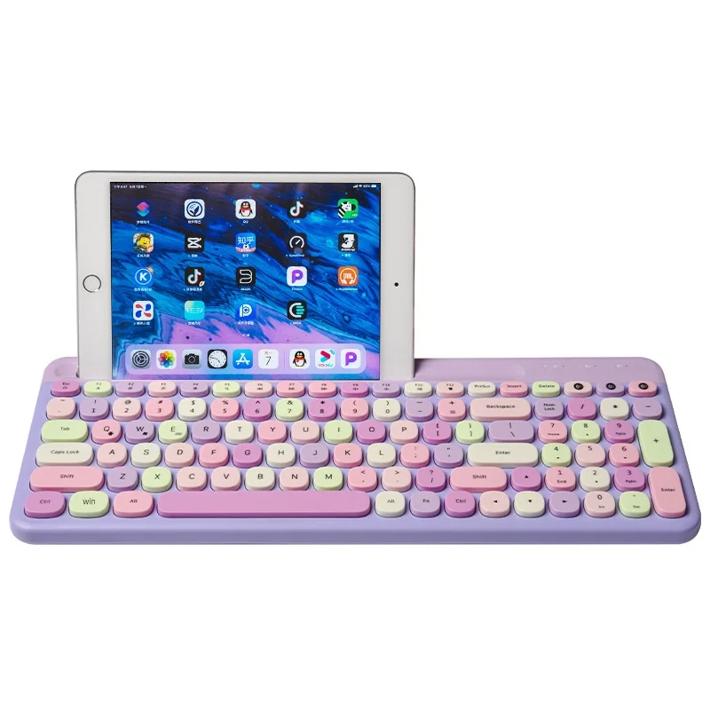 

Lipstick Color Wireless Bluetooth Keyboard Slim Portable 100 Keys Keyboard For IOS Windows Desktop Notebook Tablet Mobile Phone