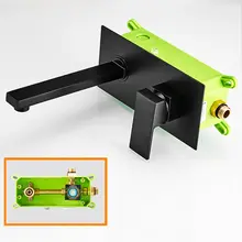 Matte Black Wall Bathroom Faucet #3