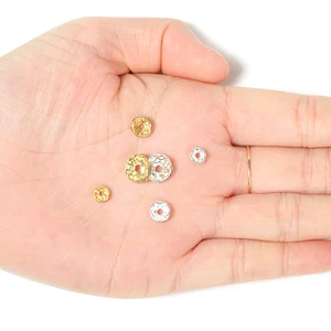 100pcs 4/6/8/10/10 mm Gold Silver Rondelles Rondoles Cuentas de cristal Reducir cuentas de espaciadores sueltos para joyas que hacen accesorios de bricolaje 8 mejores encantos de cristal de ventas para joyas - №3