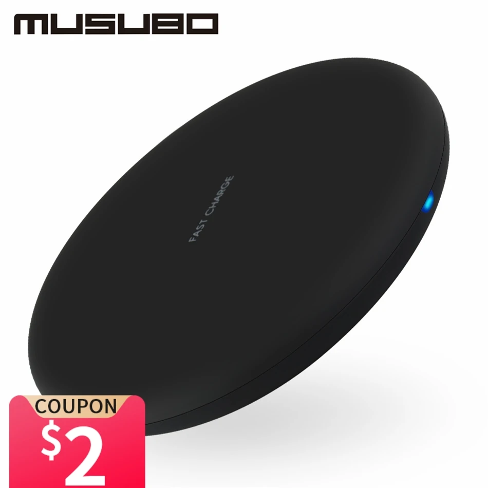 

Musubo 10W QI Fast Charger For Samsung Galaxy Note 9 8 5 S9 S8 Plus Wireless Charger For iPhone XS MAX XR X 8 Pus Phone Charging