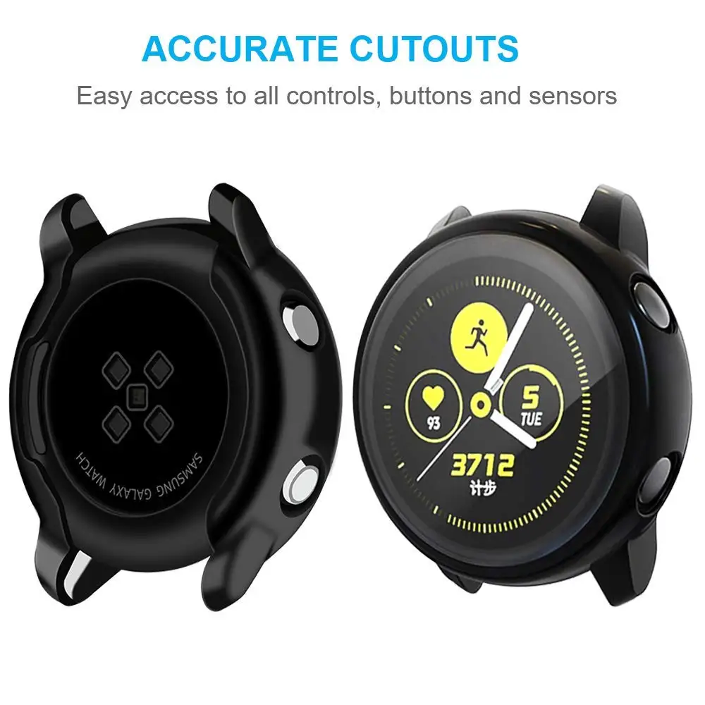 Case For Samsung galaxy watch active 2 40mm 44mm cover bumper Accessories Protector Full coverage silicone Screen Protection