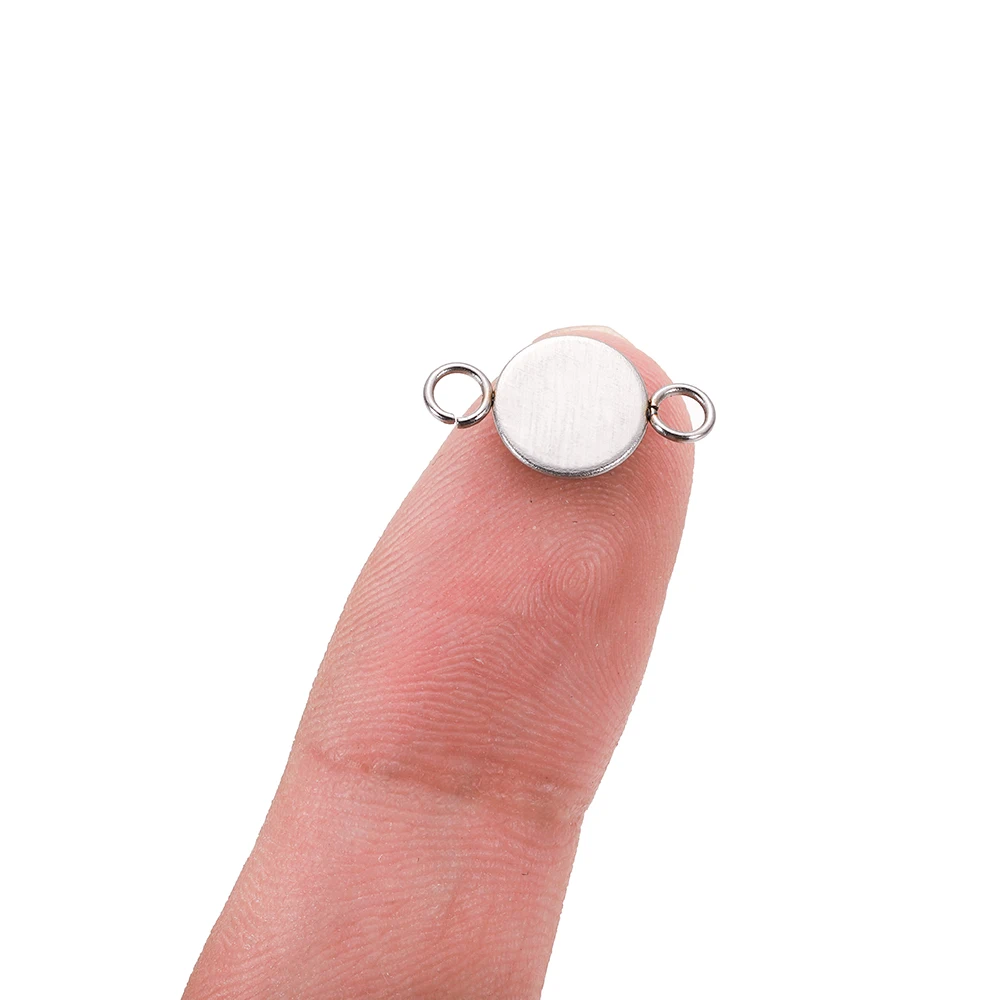 20pcs/Lot Stainless Steel Cabochon Blanks Setting 6-25mm Base Tray Bezels Blank For DIY Bracelet pendant Jewelry Making Supplies image 6