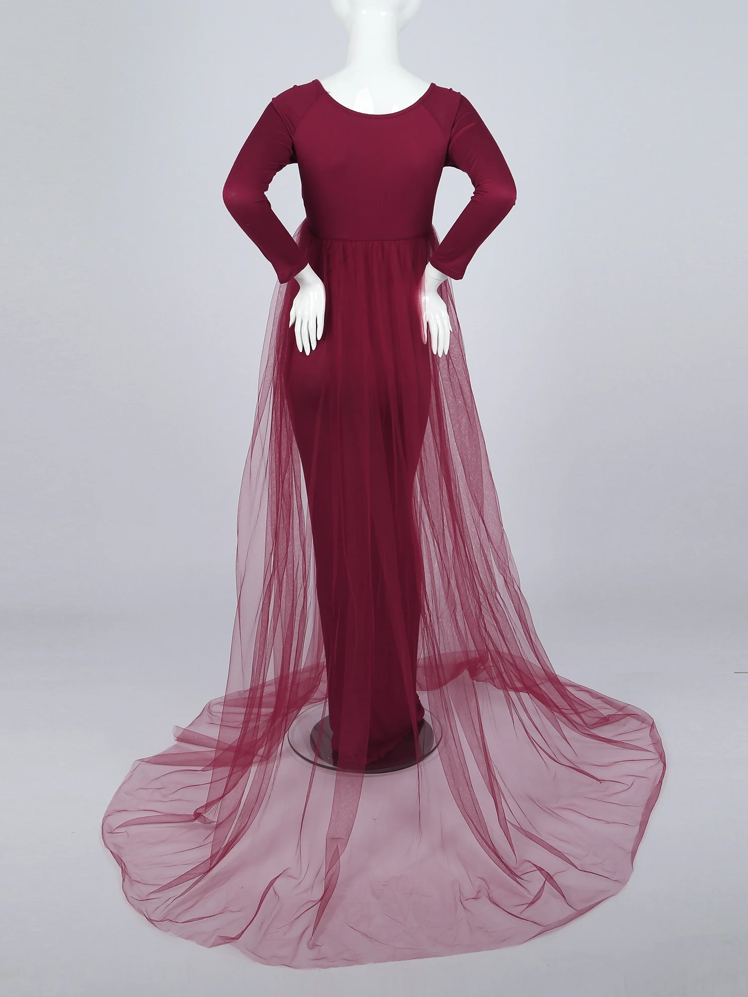 Robe de maternité longue, Sexy, décolleté en v profond, pour séance Photo, Maxi, fendue devant, accessoires de photographie pour femmes enceintes