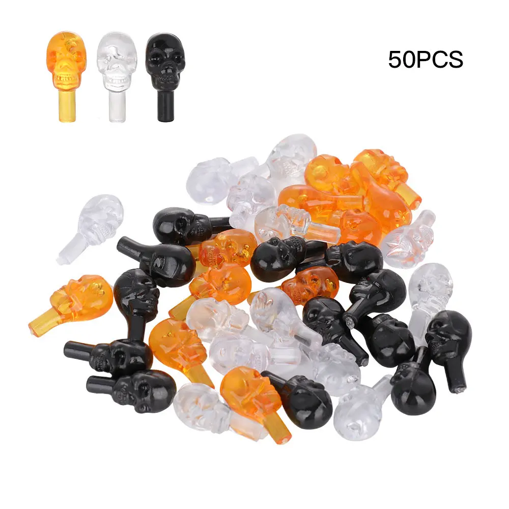 50Pcs Plastic Ceramic Lights Christmas Tree Ornaments Multicoloured Plastic Bulbs Haloween Bar XMAS Party Decoration Props