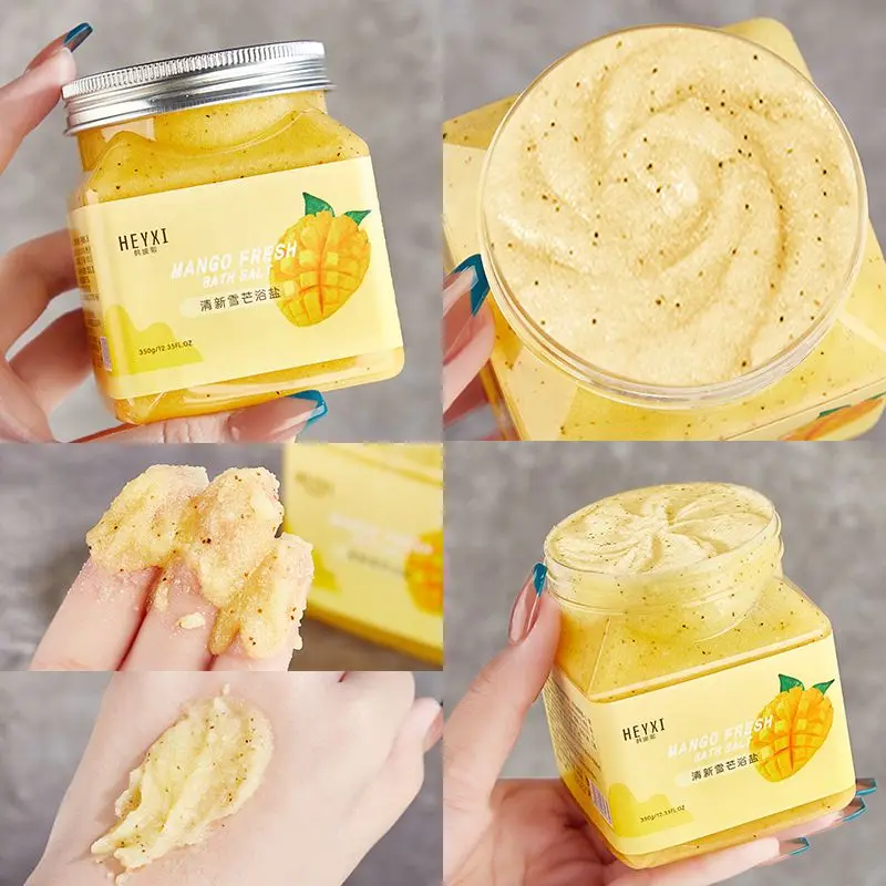 Peach Mango Kiwi Grape Fruity Body Scrub Cream Face Scrub Cleansing Skin Whitening Go Cutin Dead Skin Moisturizing Body Care